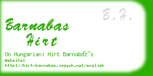 barnabas hirt business card